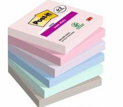 Post-It 7100259203 nota autoadhesiva Plaza Gris 90 hojas Autoadhesivo (Post it Pack of 6 Super Sticky Notes Soulful Colours 76x76mm 90 Sheets)