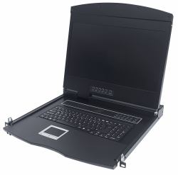 Intellinet 508162 consola de rack 48,3 cm [19"] 1920 x 1080 Pixeles Negro 1U (Rackmount 19" Lcd Dvi - Console, 19-Inch Lcd Panel, - 1U, Dvi, Modular System, French Layout [Euro 2-Pin Plug] - Warran...
