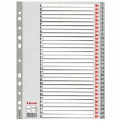 Esselte Plastic indexes Separador numérico con pestaña Polipropileno [PP] (Esselte register PP A4 1-31 grÃ¥)
