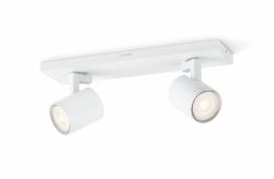 Philips myLiving Faretto a soffitto/parete Runner 2x (Living 5309231P0 Surfaced - Lighting Spot Gu10 Led 7 W F - Warranty: 12M)