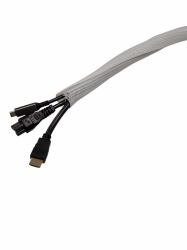 Self-closing braided sleeve - 25mm, 50m, White, cable sock, - Temp: -50Â°C to +150Â°C - Warranty: 24M