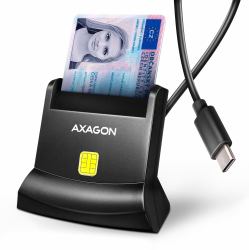 Axagon CRE-SM4NC lettore di card readers Interno USB USB 2.0 Nero (AXAGON CRE-SM4NC USB-C Smart card Stan)