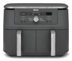 Ninja DZ400EU freidora Doble 9,5 L Independiente 2470 W Freidora de aire caliente Gris (Ninja DZ400EU Dual Zone HeiÃluftfritteuse)
