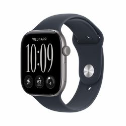 Apple Watch Series 12 [GPS] - Caja de aluminio en gris espacial [46 mm] - Correa deportiva azul marino - Talla M/L (WATCH SERIES 12 GPS 46MM SPACE - GREY ALU. CASE NAVY BLUE SPORT B)