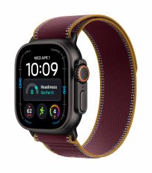 Apple Watch Ultra 4 [GPS + Cellular] - Caja de titanio negro de 49 mm - Correa Loop Trail burdeos - Talla M/L (WATCH ULTRA 4 GPS/CEL 49MM - BLACK TIT. CASE BURGUNDY TRAIL L)