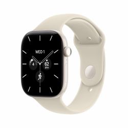 Apple Watch Series 12 [GPS + Cellular] - Caja de cerámica en blanco perla [42 mm] - Correa deportiva color arena - Talla M/L (WATCH 12 GPS AND CELL 42MM - PEARL WHITE CERAMIC CASE SAND SP)