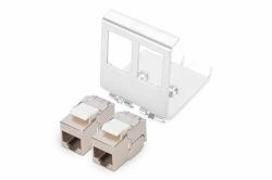 DIN-RAIL ADAPTER 2PORT +2X KEYM - 2X DN-93615-S KEYSTONE MODULE