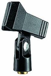 Manfrotto MICC2 Spring Clip Microphone Holder (Mikrofonholder Klips MICC2 - MICC2 Spring Clip Microphone - Holder, Black, Technopolymer, 7.62 cm [3"], 50 g - Warranty: 12M)
