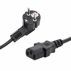 connektgear 27-0001 cavo di alimentazione Nero 2 m Spina di alimentazione di tipo F Accoppiatore C13 (2M SHUK O TO C13 MAINS CABLE - EUROPEAN)