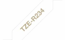 Brother TZE-R234 cinta para impresora de etiquetas Oro sobre blanco (Brother TZe-R234 - bÃ¥ndtape - 1 kasset)