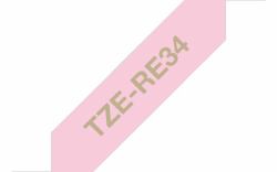 Brother TZE-RE34 cinta para impresora de etiquetas Oro sobre rosa (TZERE34 12MM GOLD ON PINK RIBBON TAP)
