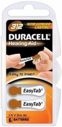 Duracell DA312 pila doméstica Batería de un solo uso Zinc-Aire (Duracell 1.4V Hearing Aid Cell [6 Pack])