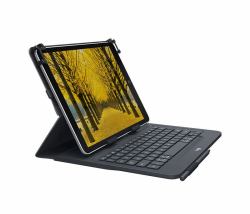 Logitech 920-008340 tastiera per dispositivo mobile QWERTY Nordic Bluetooth Nero (Universal Kyb folio Pan Nordic - for 9" + 10" tablets, Black - Warranty: 24M)
