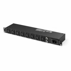 StarTech.com PDU08C13GB unidad de distribución de energía [PDU] 8 salidas AC 1U Negro (1U POWER DISTRIBUTION UNIT C13 - POWER OUTLETS - SERVER RACK PDU)