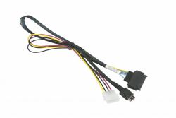 Supermicro CBL-SAST-0956 Serial Attached SCSI [SAS] cable 0.55 m Black, Red, Yellow (INT OCULINK - PCIE SFF8639 55C,SuperMicro 55CM OCULINK TO PCIE SFF-8639 CABLW/ PO/ WITH POWER 34 AWG)
