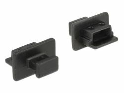 DeLOCK 64011 tapa de seguridad para enchufe USB Mini-B Negro 10 pieza[s] (Delock Dust Cover for USB 2.0 Type Min)