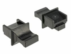 DeLOCK 64020 tapa de seguridad para enchufe RJ-45 Negro 10 pieza[s] (Delock Dust Cover for RJ45 - stÃ¸vdÃ¦kke)