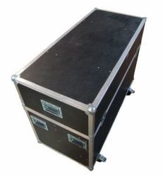 Unicol FC5565T caja para equipo Maleta de transporte Negro, Plata (FC5565T FLIGHTCASE BLACK - 55-65IN 160X64X125CM)
