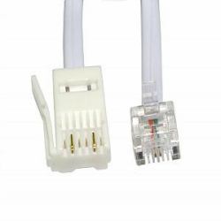 Cables Direct 88BT-203W cable telefónico 3 m Blanco (CDL 3m Two Wire RJ11 [M] - BT [M])