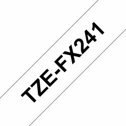 Brother TZE-FX241 cinta para impresora de etiquetas Negro sobre blanco TZ (BRO BLACK ON WHITE 18MM FLEXI TAPE)