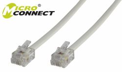Microconnect MPK102 cable telefónico 2 m Blanco (Modular Straight RJ12 6C/6P 2m - White - Warranty: 300M)
