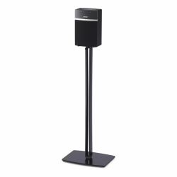 SoundXtra BST10FS1021 soporte de altavoz Piso Aluminio, Acero Negro 