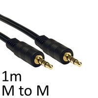 target 3.5mm [M] Stereo Plug to 3.5mm [M] Stereo Plug 1m Black OEM Cable