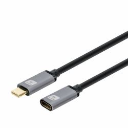 Techly ICOC MUSB322-CMF-010 cable USB USB 3.2 Gen 2 [3.1 Gen 2] 1 m USB C 10 Gbit/s Negro, Gris 