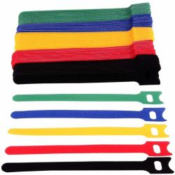 Techly 109528 presilla Soporte de sujeción de cables Velcro Multicolor 10 pieza[s] 