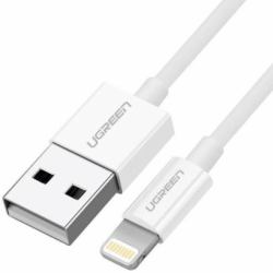 Ugreen cable USB 2.0 A lightning 2m, 5V/2.4A iPhone 7 / 7plus / 6S/ 6 / 6 Plus, iPhone 5s/5c/5, iPad Mini/Mini 2, iPad 1 m Blanco 
