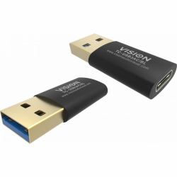 Vision TC-USB3AC/BL cambiador de género para cable Negro 