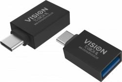 Vision TC-USBC3A/BL cambiador de género para cable USB C USB 3.0 A Negro 