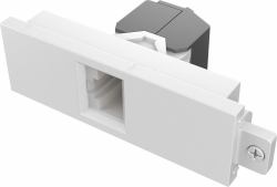 vision Modular AV faceplate component - RJ45 cat6a module - female on front - butterfly type - bare-wire punch-down on rear - low next noise design - system warranty compliant - fixes into techconnect surrounds - plastic - white