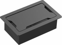 Vision TC3 SURRTB organizador de cables Caja de cables Escritorio Negro, Blanco 1 pieza[s] 