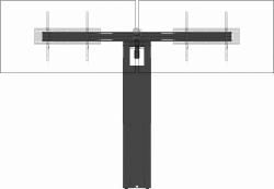 Vision VFM-F51/D soporte para TV 2,18 m [86"] Negro 