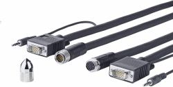 Vivolink PROVGASCW15 cable VGA 15 m VGA [D-Sub] + 3,5mm Negro 