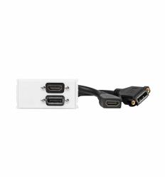 Vivolink WI221267 toma de corriente HDMI + DisplayPort Blanco 